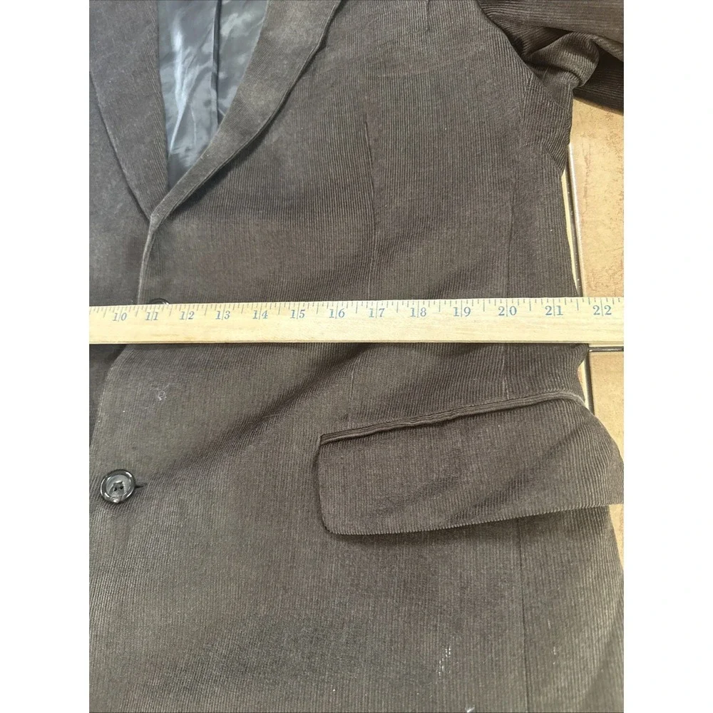 Jos A Bank Mens Sz 44L Brown Corduroy Blazer Cotton Tencel Sport Coat‎ Jacket